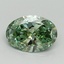 1.48 Ct. Fancy Vivid Green Oval Lab Grown Diamond