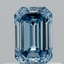 0.56 Ct. Fancy Vivid Blue Emerald Lab Grown Diamond