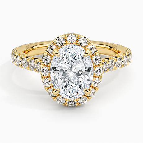 18K Yellow Gold Estelle Halo Diamond Ring (3/4 ct. tw.)
