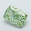 5.53 Ct. Fancy Vivid Green Cushion Lab Grown Diamond