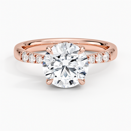 14K Rose Gold Bella Hidden Halo Diamond Ring (1/5 ct. tw.)