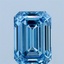 1.57 Ct. Fancy Vivid Blue Emerald Lab Grown Diamond