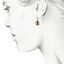 The Zena Earrings, smalltop view on a hand