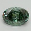 3.04 Ct. Fancy Vivid Pacific Green Oval Lab Grown Diamond