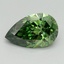 1.19 Ct. Fancy Vivid Green Pear Lab Grown Diamond