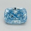 2.07 Ct. Fancy Vivid Blue Cushion Lab Grown Diamond