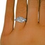 The Gibson Ring, smalltop view on a hand