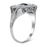 The Alida Ring, smalltop view on a hand