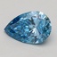2.18 Ct. Fancy Vivid Blue Pear Lab Grown Diamond