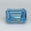 0.67 Ct. Fancy Vivid Malibu Blue Emerald Lab Grown Diamond