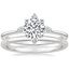 Platinum Luminesce Diamond Ring with Petite Comfort Fit Wedding Ring