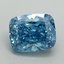 2.13 Ct. Fancy Vivid Blue Cushion Lab Grown Diamond