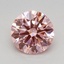0.78 Ct. Fancy Vivid Pink Round Lab Grown Diamond