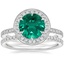18K White Gold Vintage Waverly Diamond Ring (1/2 ct. tw.) with Luxe Ballad Diamond Ring (1/4 ct. tw.)