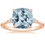 14K Rose Gold Aria Three Stone Diamond Ring (1/10 ct. tw.), smalltop view