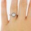 The Reina Ring, smalltop view on a hand