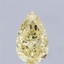 2.62 Ct. Fancy Intense  Yellow Pear Lab Grown Diamond