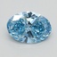 0.84 Ct. Fancy Vivid Blue Oval Lab Grown Diamond