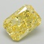 5.15 Ct. Fancy Vivid Yellow Radiant Lab Grown Diamond