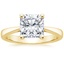 18K Yellow Gold Petite Tapered Trellis Solitaire Ring, smalltop view