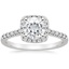 Platinum Odessa Halo Diamond Ring (1/5 ct. tw.), smalltop view