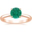 14K Rose Gold Dawn 1.5mm Diamond Ring, smalltop view