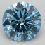 3.82 Ct. Fancy Vivid Blue Round Lab Grown Diamond