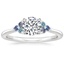 18K White Gold Indigo Melody Ring, smalltop view