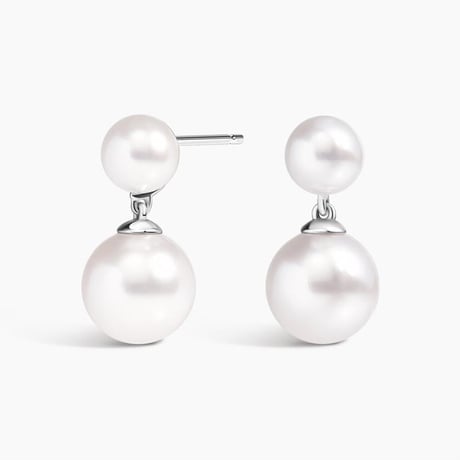 Double Freshwater Cultured Pearl Drop Earrings