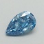 0.55 Ct. Fancy Vivid Blue Pear Lab Grown Diamond