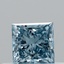 0.34 Ct. Fancy Vivid Blue Princess Lab Grown Diamond