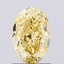 1.24 Ct. Fancy Intense Yellow Oval Lab Grown Diamond