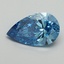 2.02 Ct. Fancy Vivid Malibu Blue Pear Lab Grown Diamond