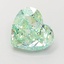2.53 Ct. Fancy Vivid Green Heart Lab Grown Diamond