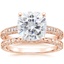14KR Moissanite Luxe Hudson Diamond Bridal Set, smalltop view