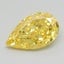3.01 Ct. Fancy Vivid  Yellow Pear Lab Grown Diamond