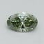 0.31 Ct. Fancy Vivid Green Oval Lab Grown Diamond