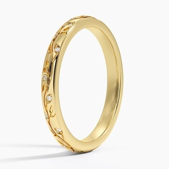 Verdure Engraved Diamond Ring