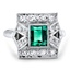 Art Deco Emerald Cocktail Ring