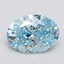 2.20 Ct. Fancy Vivid Blue Oval Lab Grown Diamond
