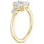 18K Yellow Gold Côte Asymmetrical Diamond Ring (1/4 ct. tw.), smallside view