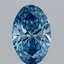 1.07 Ct. Fancy Vivid Blue Oval Lab Grown Diamond