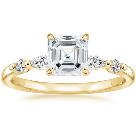 18K Yellow Gold Petite Versailles Diamond Bridal Set (3/8 ct. tw.)