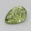 1.04 Ct. Fancy Vivid  Green Pear Lab Grown Diamond