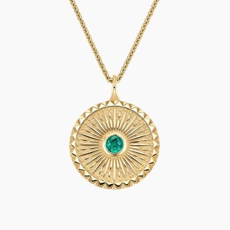 Sun Lab Emerald Medallion Necklace