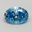 0.50 Ct. Fancy Vivid Blue Oval Lab Grown Diamond