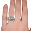 The Carona Ring, smallzoomed in top view on a hand