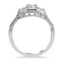 Antique Double Halo Diamond Ring, smallside view
