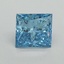 0.91 Ct. Fancy Vivid Blue Princess Lab Grown Diamond