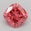 2.55 Ct. Fancy Vivid Pink Cushion Lab Grown Diamond
